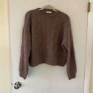 Nais Textured Knit Sweater in Brown